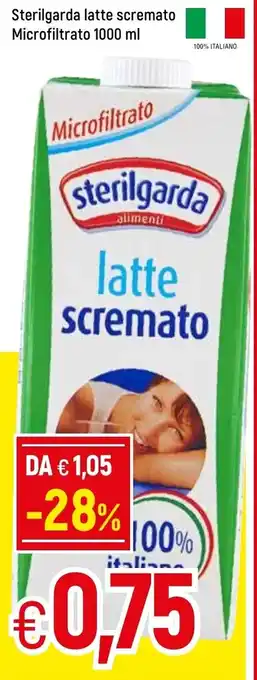 Famila Sterilgarda Latte Scremato Microfiltrato 1000 ml offerta