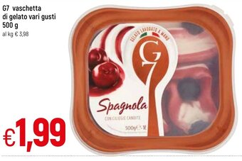 Famila G7 vaschetta di gelato vari gusti 500 g offerta