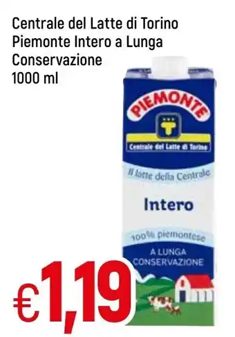 Famila Piemonte Intero a Lunga Conservazione Centrale del Latte di Torino 1000ml offerta
