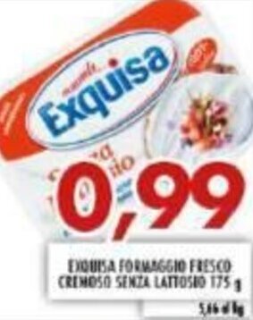 MA Supermercati Exquisa Formaggio Fresco Cremoso Senza Lattosio 175 g offerta