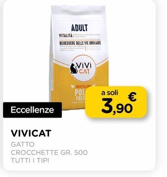 Arcaplanet Vivicat/ crocchette gatto/ gr.500 /tutti i tipi offerta
