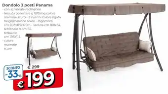 Famila Dondolo 3 posti Panama offerta