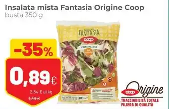 Coop Coop Fantasia Origine Insalata mista busta 350 g offerta
