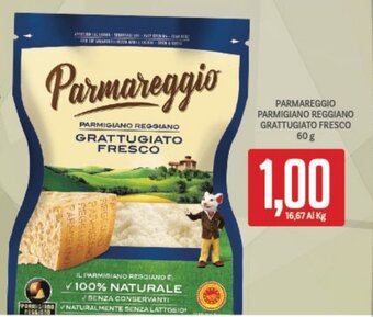 Supermercati Piccolo Parmareggio Parmigiano Reggiano Grattugiato Fresco 60 g offerta