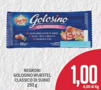 Supermercati Piccolo Negroni Golosino Wurstel Classico Di Suino 250 g offerta