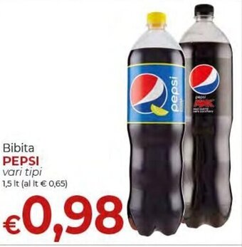 Supermercati Nonna Isa Pepsi Bibita vari tipi 1,5 lt. offerta