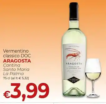 Aragosta Vermentino classico DOC Cantina Santa Maria la Palma 75cl