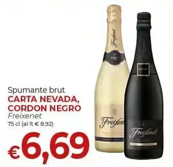 Supermercati Nonna Isa Carta Nevada, Cordon Negro Spumante brut Freixenet 75cl offerta