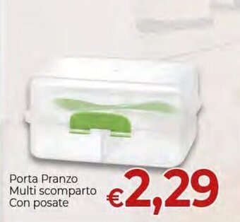 Porta Pranzo Multi scomparto con posate