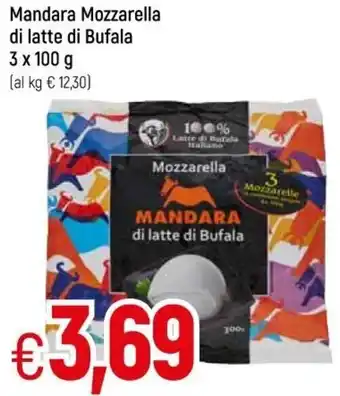 Mandara Mozzarella di Latte di Bufala 3 x 100g