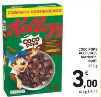Spazio Conad Kellogg's Coco Pops barchette, risetti 600 g offerta