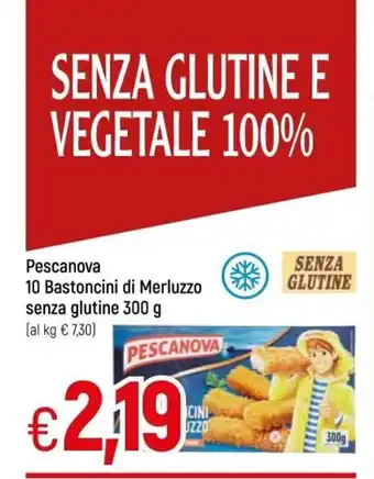 Galassia Pescanova 10 Bastoncini di Merluzzo senza glutine 300g offerta