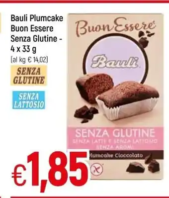 Bauli Plumcake Buon Essere Senza Glutine 4 x 33 g