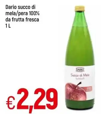 Galassia Dario Succo di Mela / Pera 100% da Frutta Fresca 1 L offerta