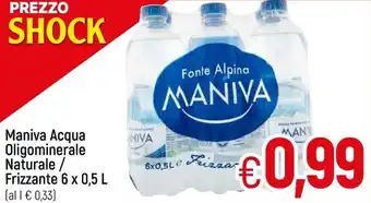 Galassia Maniva Acqua Oligominerale Naturale / Frizzante 6 x 0.5 L offerta