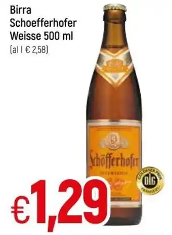 Galassia Birra Schoefferhofer Weisse 500 ml offerta