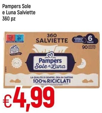 Galassia Pampers Sole E Luna Salviette 360 pz offerta