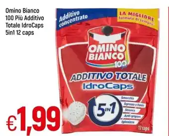 Omino Bianco 100 Più Additivo Totale IdroCaps 5 in 1 12 Caps