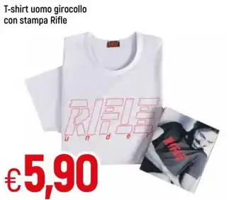 Galassia T-Shirt Uomo Girocollo Con Stampa Rifle offerta