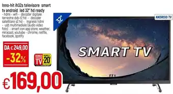 Galassia Inno-Hit IH32S Televisore Smart TV Android LED 32" HD Ready offerta