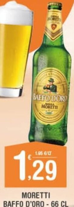 Super Carni Moretti Baffo D'Oro - 66 cl offerta