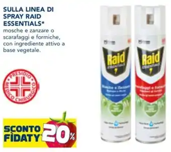 Esselunga Raid Sulla Linea di Spray Essentials offerta