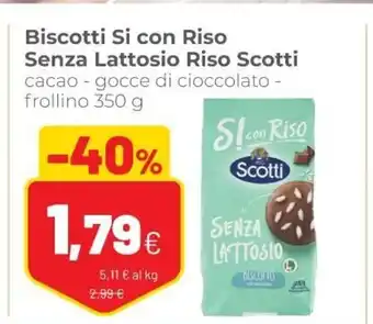 Coop Biscoti Si con Riso Senza Lattosio Riso Scotti 350g offerta