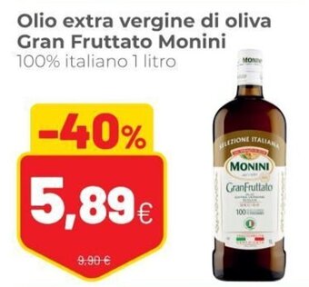 Coop Monini Gran Fruttato Olio extra vergine di oliva 100% italiano 1 Litro offerta