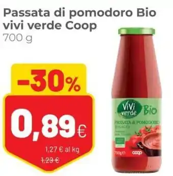 Coop Vivi Verde Coop Passata di pomodoro Bio 700g offerta