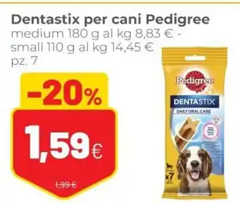 Coop Dentastix per cani Pedigree med. 180g, medium 110g pz 7 offerta