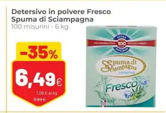 Coop Fresco Spuma di Sciampagna Detersivo in polvere 6 kg offerta