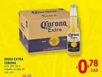 Metro Corona Birra Extra 33cl offerta