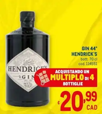 Hendrick's Gin 44 70cl