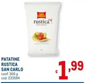 Metro San Carlo Patatine Rustica 300g offerta