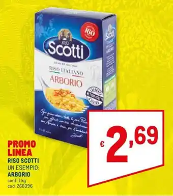 Metro Riso Scotti Arborio 1kg offerta