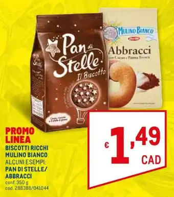 Metro Pan di Stelle/Abbracci Biscotti Ricchi Mulino Bianco 350g offerta