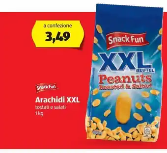 ALDI Arachidi xxl tostati e salati 1 kg snack fun offerta