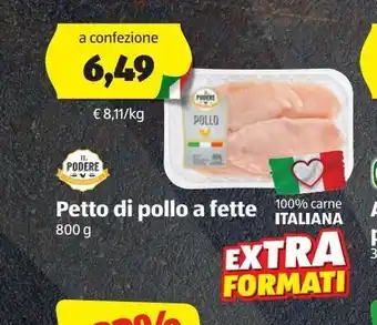 ALDI Petto di pollo a fette il podere offerta