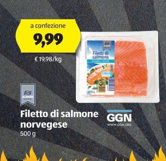 ALDI Filetto di salmone norvegese offerta