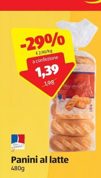 ALDI Panini al latte offerta