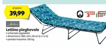 ALDI Lettino pieghevole offerta