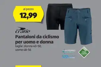 ALDI Pantaloni da cicllismo per umo e donna crane offerta