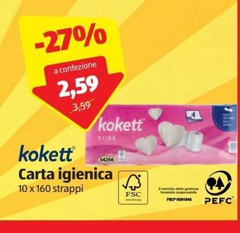 ALDI Carta igienica kokett offerta