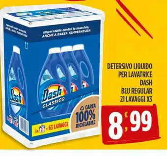 Despar Detersivo liquido per lavatrice dash blu regular offerta