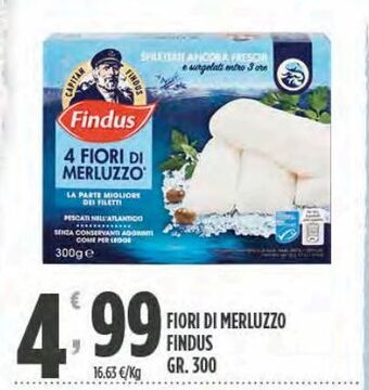 Eurospar Fiori di merluzzo findus offerta
