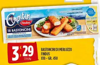 Eurospar Bastoncini di merluzzo findus offerta