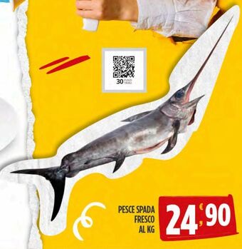 Eurospar Pesce spada fresco offerta