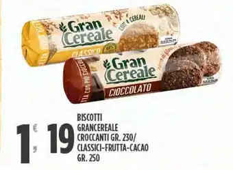 Eurospar Biscotti gran cereale offerta