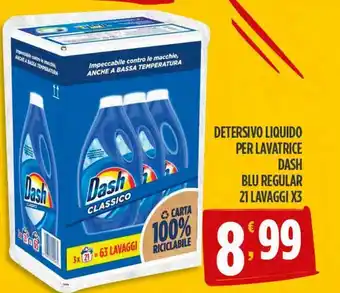 Eurospar Detersivo liquido per lavatrice dash offerta