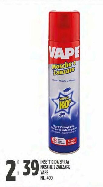 Eurospar Insetticida spray vape offerta